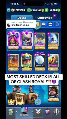 Replying to @Lucas 🩻 MOST SKILLED DECK IN ALL OF CLASH ROYALE‼️😈#jordon❤️bm #clashroyale #clashroyaledaily #bestclashroyaledeck #fyp #ultimatechampion #trophyroad 