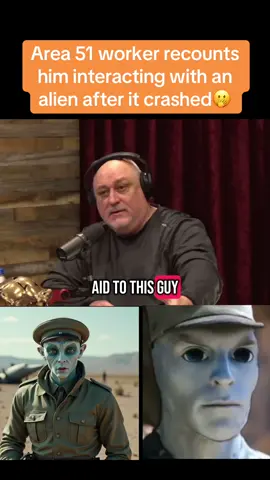 Area 51 worker recounts  him interacting with an  alien after it crashed🫢 #podcast #podcastclips #viral #fyp #foryou #ufo #aliens 