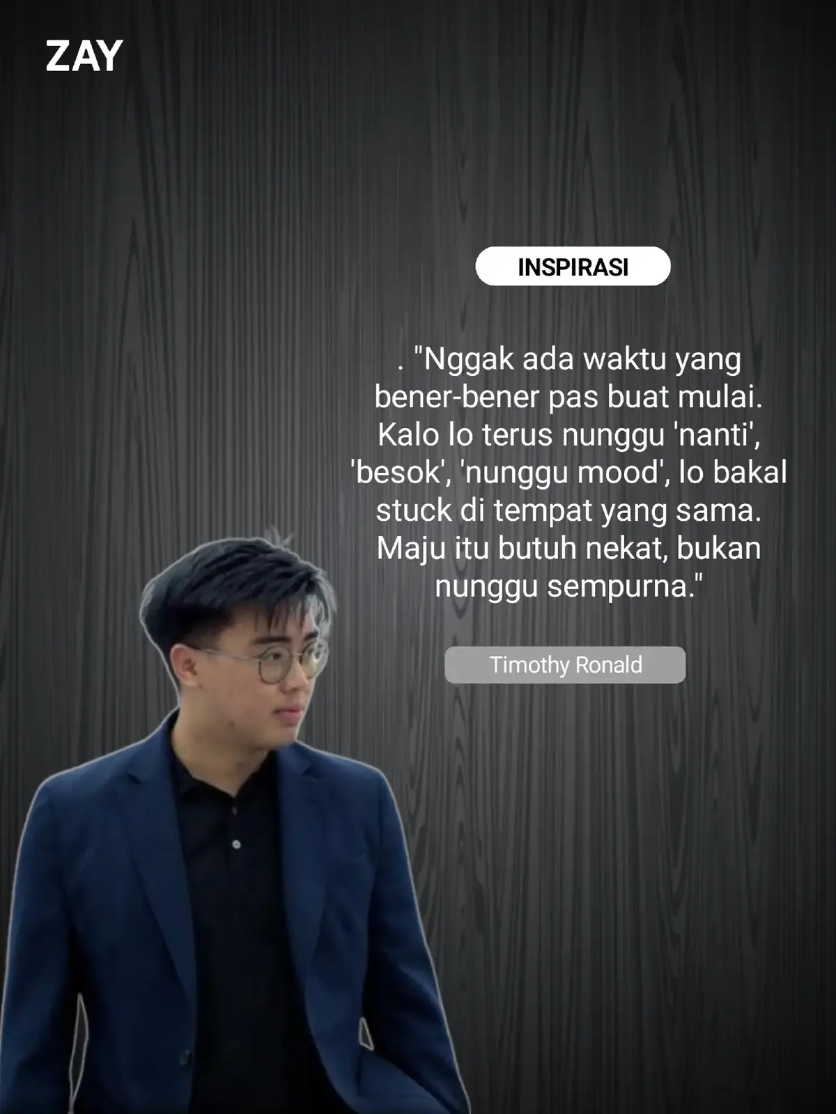 waktu terbaik itu sekarang! #timothyronald #midsetmotivation #motivasi #suksesbutuhproses 