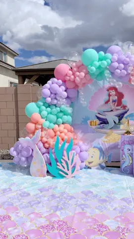 The Little Mermaid 🧜🏻‍♀️  Birthday party. Balloons  #balloons #thelittlemermaid #birthdayparty #Tatcha 