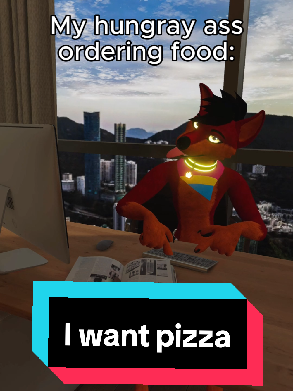 I never tried pineapple on pizza yet #furry #vr #vrchat #furrytiktok #furrycommunity #furryfandom #vrchatmemes 