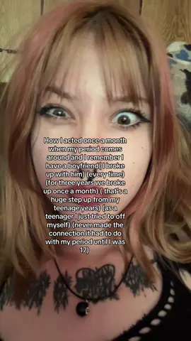 He gets nine whole months of peace and I will be pursuing nine whole months of ANSWERS so this stops happening the closest thing I can compare it to is literal psychosis it’s like my period turns me into a feral animal looking to burn every bridge in my life and I ONLY  get s^icidal on / before my period …I’ve looked into it and am aware pmmd is the most likely answer but it is so hard to get help as a woman, I’m so mentally stable unless it’s that time of the month, or the week before… so like. HALF THE MONTH I’m losing my mind. What the helly. #sigh 