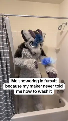 This is how I wash my fursuit! #furry #fursona #furrytiktok #fursuit #fursuiter #furryfandom 
