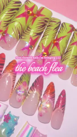 still haven't got your hard summer fit? stop by the beach flea in long beach this Sunday <3 🎀💗🪩⭐️ hope 222 see some pretty faces! xoxo!  #nails #fleamarket #pressonnails #nailsbyrhayne