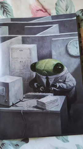 this song reminded me of this book. Cicada by Shaun Tan #fyp #cicada #radiohead #book #illistration #growth #wings 