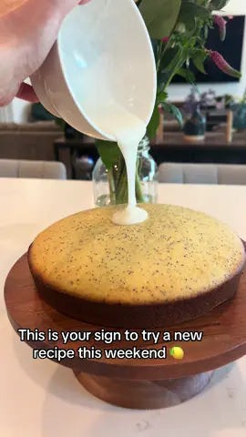 This lemon poppyseed cake was SO good and so easy! What have you been wanting to try your hand at? #recipes #baking #lemon 