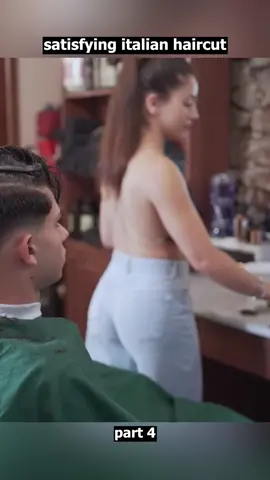 asmr haircut by lady barber part 4 #asmr #asmrvideo #ladybarber #barbershop #beauty 