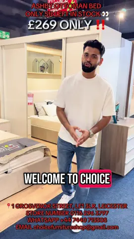 £269 ONLY FOR TIKTOK CUSTOMERS 👀 FREE DELIVERY 🚚  📍1 GROSVENOR STREET, LE1 3LR, LEICESTER  STORE NUMBER 0116 296 3797 WHATSAPP +44 7440 715508 EMAIL choicefurnitureshop@gmail.com #furniture #clearance #furnitureoutlet #bed #megasale 