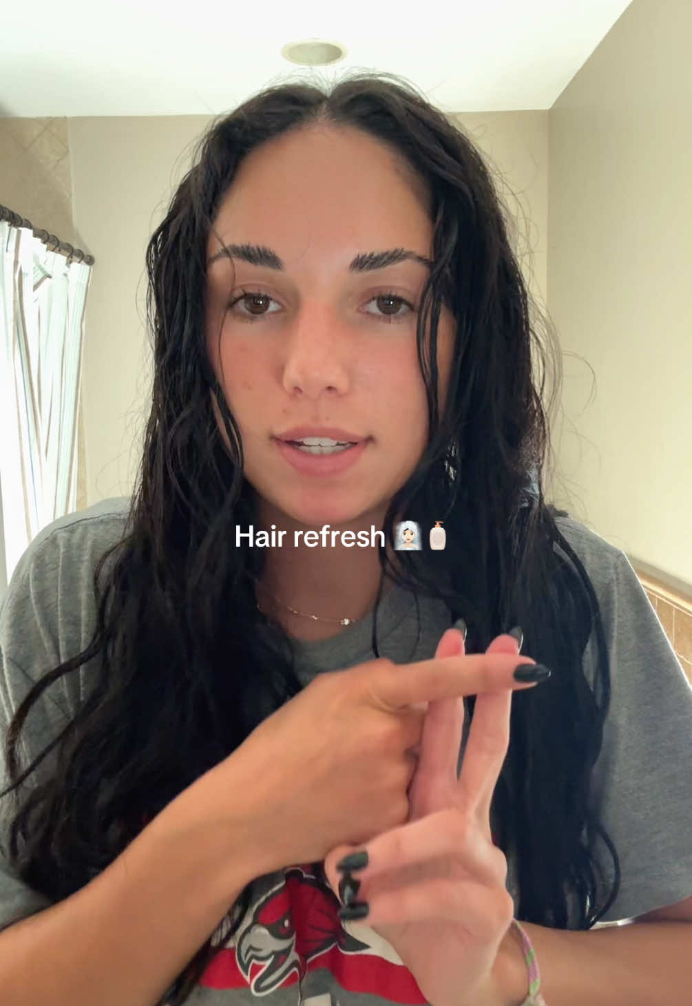 Fresh hair day = best day. #foryou #fyp #hair #hairtok #grwm #routine @FoxyBae Hair @pacificabeauty @GarnierUSA @Color Wow Hair @wavytalkofficial 