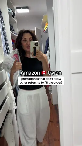 Amazon 🇨🇦 try on from trusted brands! I’m 5’ 7” size 4ish wearing my usual S in the dress and white tee/tank and M in the skirt and red top.  Find the link at the top of my 🇨🇦 Amazon store or under “dresses & skirts” and “tops” and I linked the US versions on my LTK #amazoncanada #amazondress #maxidress 