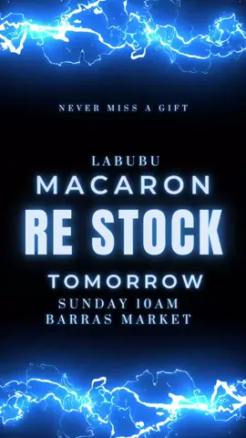 We have a Labubu Macaron RESTOCK tomorrow Sunday 10am.. Everyone will have to be quick as they sell out fast. Please Note: All our Pop Mart Collectibles are Genuine so if you are looking for a Lafufu please don’t come to our shop as we only sell Authentic Labubu’s. #barrasmarketglasgow #ukmadenevermissagift #barrasmarket #glasgow #popmartuk🇬🇧 #popmartblindbox #popmartglasgow #labubuinglasgow #genuinelabubusonly #barrasmarket #ukmadenevermissagift #glasgow #glasgowtiktok #PopMartCollectors #popmartuk #labubufansukpopmart #BlindBoxAddict #labubulover @louford_1 @Not a regular mom 💞 @Barras Market @nikmcc7 @Cherise @Paula Nisbet @Chlo 🪩🍒 @Lisa Mccrone @MaddsStyles🌷🏠🪩🍉🍒🍿🥝🎧🧃 @snib @Aggie @Andi | Gen Z Mum Life | UGC 