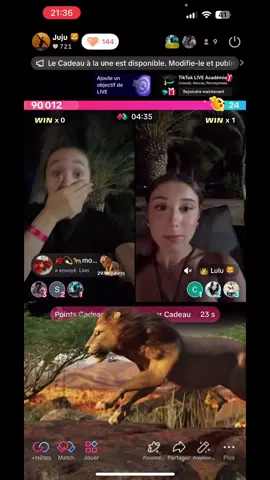 @🐦‍🔥💫🐆momo🌕🎸💫🐦‍🔥 merciii beaucoup pour ce lion, c’était incroyableeee 😍 #lion #tiktoklive #pt #pourtoi #livrmatch #grece 