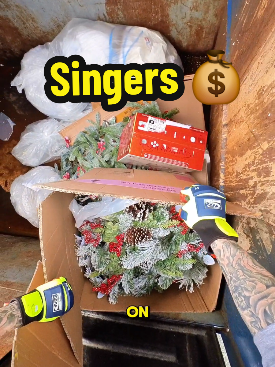 The manager tried to lock up and hide all of this and Singers in the dumpster!! #dumpsterdiving #sew #christmas #lockdown 