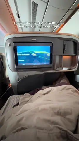 Would you fly 18 hours nonstop… just to avoid a layover?✈️🌎 Would you do it or is that your nightmare?!  #longestflight #singaporeairlines #businessclass #singaporeairlinesbusinessclass #luxurytravel #flightreview 