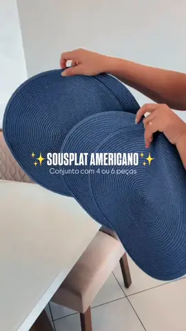 🛍️ Achadinho de decoração ✨ Jogo de SOUSPLAT AMERICANO 🔗 Link nos comentários #sousplat #achadinho #shopee #decoracao 