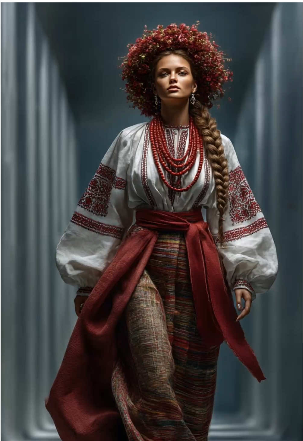 TRADITIONAL COSTUME FASHION SHOW:  EASTERN EUROPE EDITION Ukraine, Poland, Czech Republic, Slovakia, Hungary, Moldova, Romania Runway of roots, honor & heritage #ai #aifashion #itsjuliaai #aifashionshow #traditionalcostume 