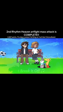 Can’t show full thing on here bc it may get muted :( but It’s FINISHED!!! TEAM FOSSILS!!! #artfight #artfightmassattack #animation #art #rhythmheaven 