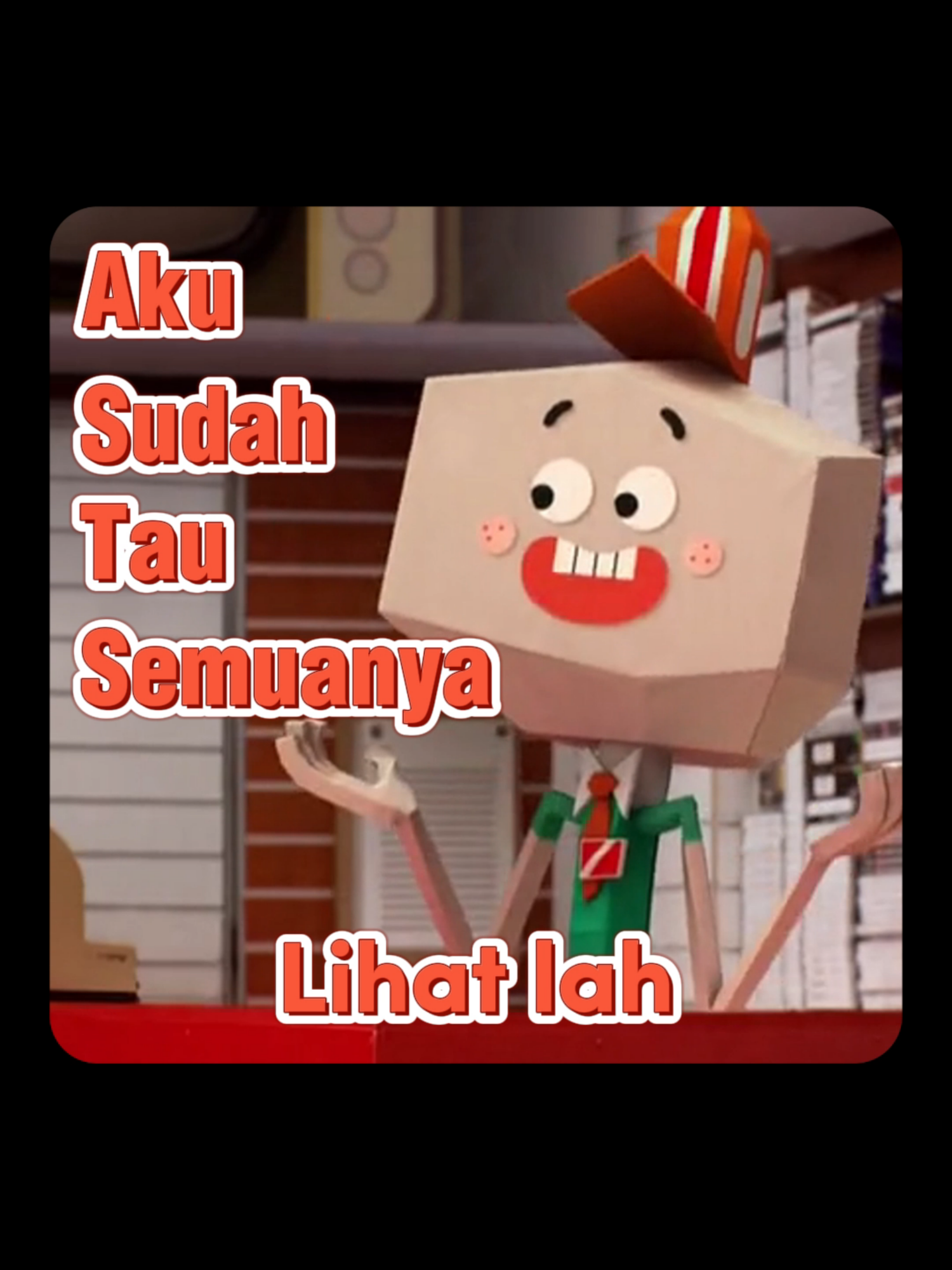 Aku bangun Aku mandi Aku pergi bekerja Aku kerja seharian Aku pulang #relateable #keepstrong #sadstory#theamazingworldofgumball