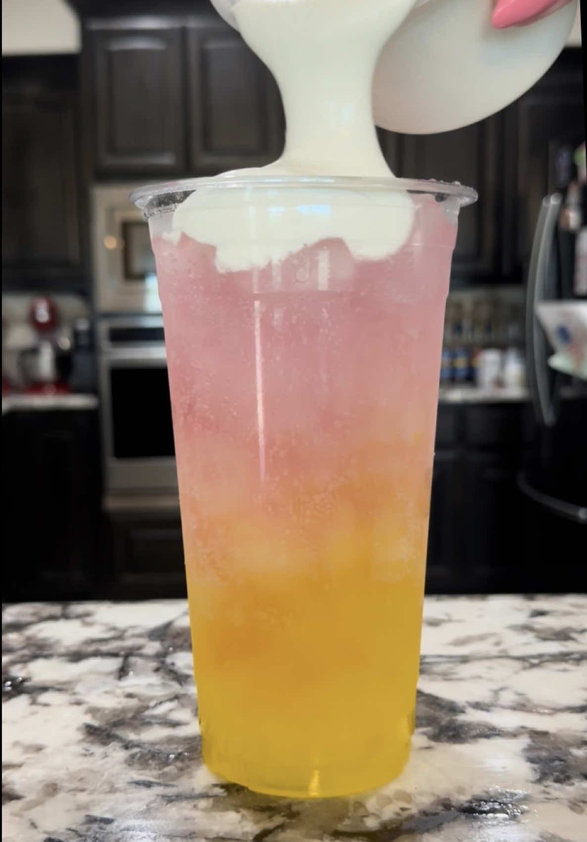 Dirty Hawaiian shaved ice Alani? It’s been a little bit! Thank you @mckennafaison for the drink inspo, this was 🔥 All you need is pineapple drink powder or syrup, Hawaiian shaved iced alani, heavy whipping cream, & coconut syrup or creamer.  #alani #alaninu #drinktok #dirtysoda #hawaiianshavedice #pineapple #coconut #Summer #summerdrink #drinks #Recipe 