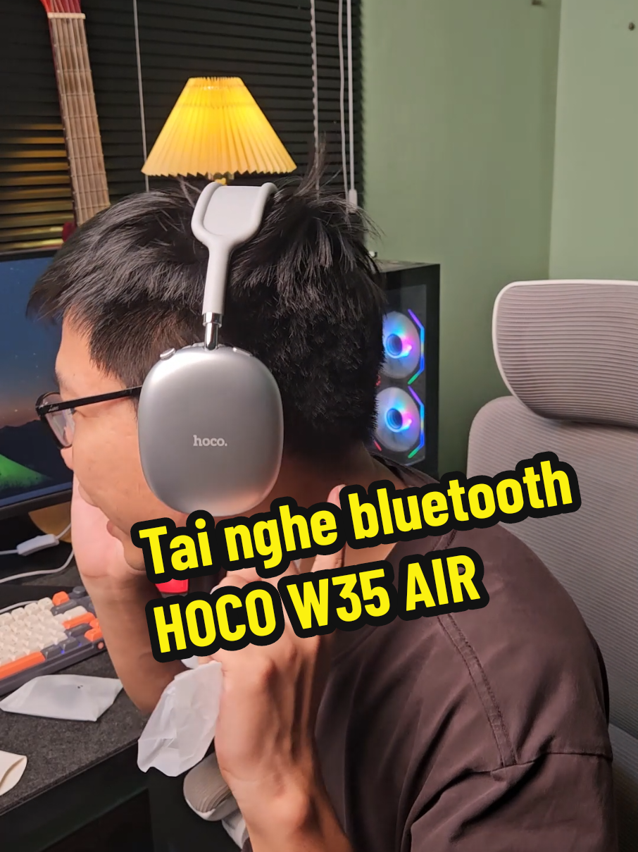 Tai nghe chụp tai bluetooth Hoco W35 Air.  #dephuongthu #tainghebluetooth #tainghechuptai #tainghekhongday #hocow35air 