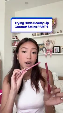 PART 1 of trying the new Huda Beauty Lip Contour Stains !!! and I must say… it did not go well… 😂😂 Stay tuned for part 2 to see if I managed to fix it !! #fyp #fypsg #beauty #makeup #funny #trend #trending #viral 