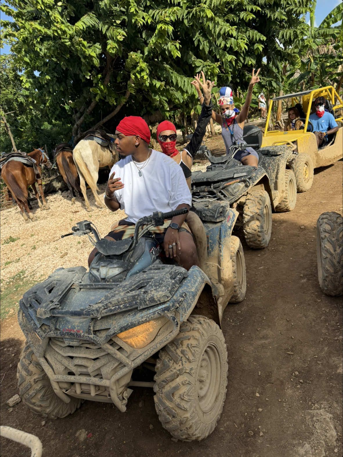 Nothing beats ATV riding in Punta Cana 😂😂 ( She wasn't hurt at all). #atv #viral #travel #puntacana #vacation #excursions