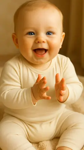 He just heard the best news ever… and clapped for it!😍 #viralbaby #fyp #babytrend #babyvibes #singingbaby #babysoftiktok #babycuties 