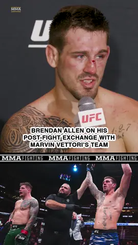 Brendan Allen details post-fight exchange with Marvin Vettori's team after their #UFC318 fight
