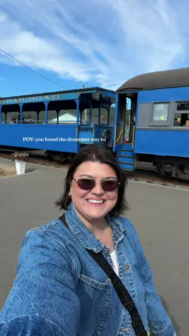 🚞 the oregon scenic railroad departs from both rockaway beach & garibaldi! ☀️ It's a 90 minute round trip ride and we SO enjoyed it!  Relaxing and a fun way to explore the Oregon Coast! Have you ever done this? #oregon #oregonscenicrailroad #rockawaybeach #oregonsummer #garibaldi 