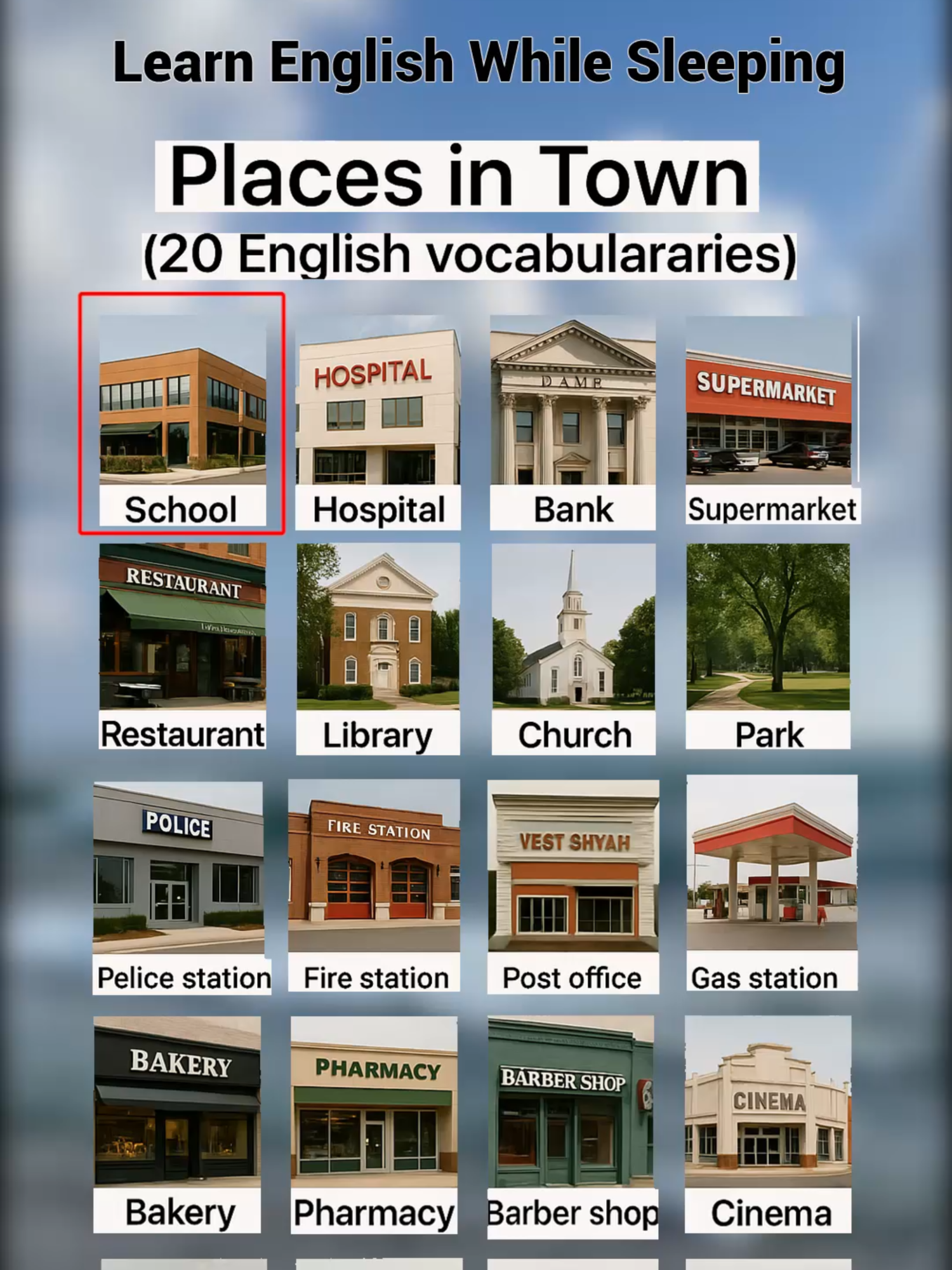 Places in Town #english #listening #practice #shortsvideo #learnenglish  #vocabulary  #fluently#learn #english #while #sleeping #lesson #class #shortvideo #listening #practice #fluently #shorts #learnenglish #searchinsightscreator #verbs #Jobs