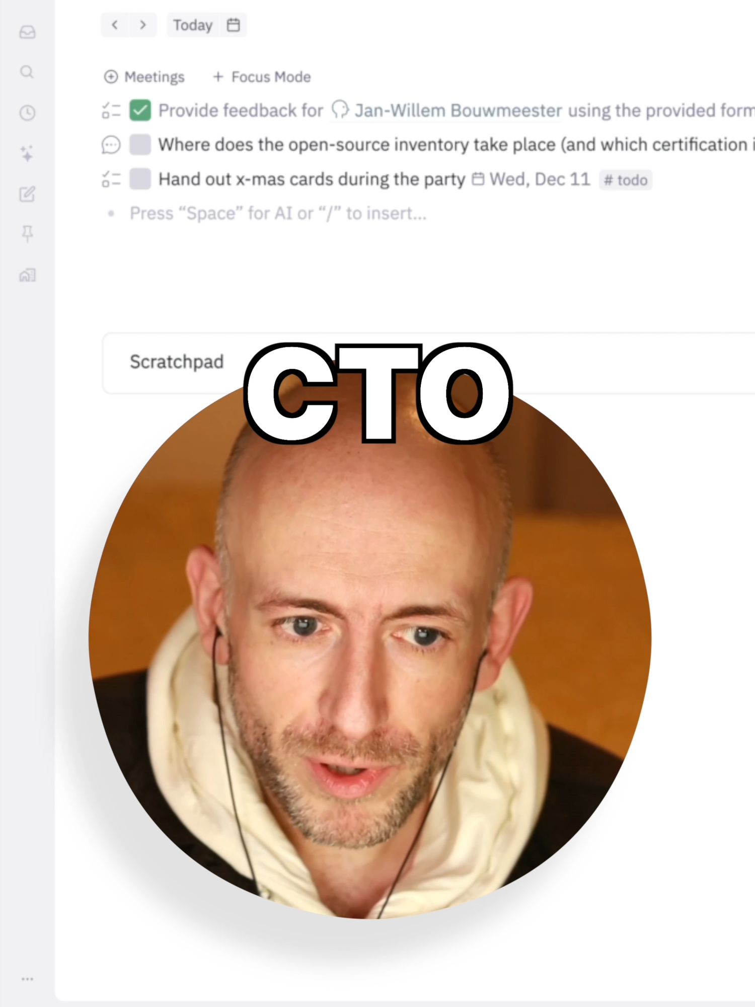 Tana isn't a notes app. It's the command center. Here's how a CTO uses it 🚀 #productivitytools #startup #tanaapp #techtok #workflow #studytok