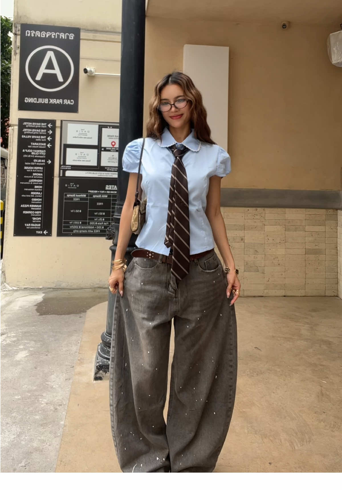 🩵🤎#คลาสแฟชั่น #แฟชั่น #outfitideas #outfit #