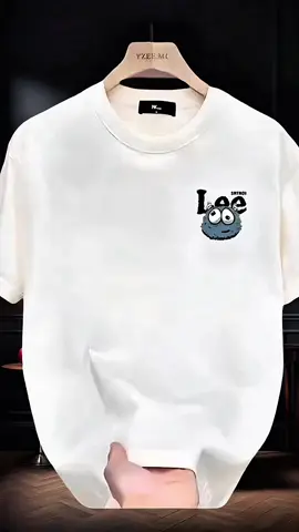 Kaos lengan pendek kasual musim panas untuk pria, merek trendi, leher bulat longgar, katun murni, atasan pasangan serbaguna #kaospremium #kaospria #kaosdistro #kaoskasual #jumathemat 