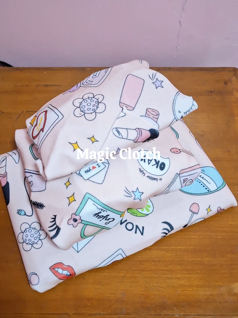 1 kain bisa buat bungkus apa aja! lifesaver ✨️ #magiccloth #kainmagic #pouchmakeup #kainajaib #kainvelcro 