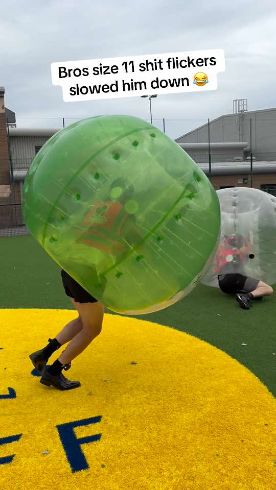 What are those 😭😂 #bubblefootball #zorbing #footballfunny #spartacusbubblesoccer 