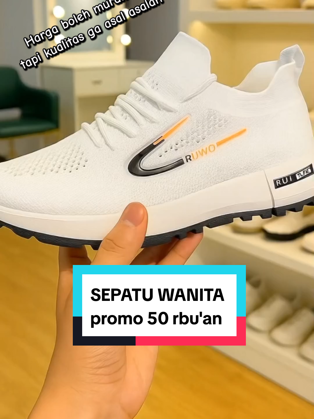 Sepatu Wanita Sneakers Korea Style Bahan Premium Import Best Seller #fyp #sepatuwanita #sepatumurah 