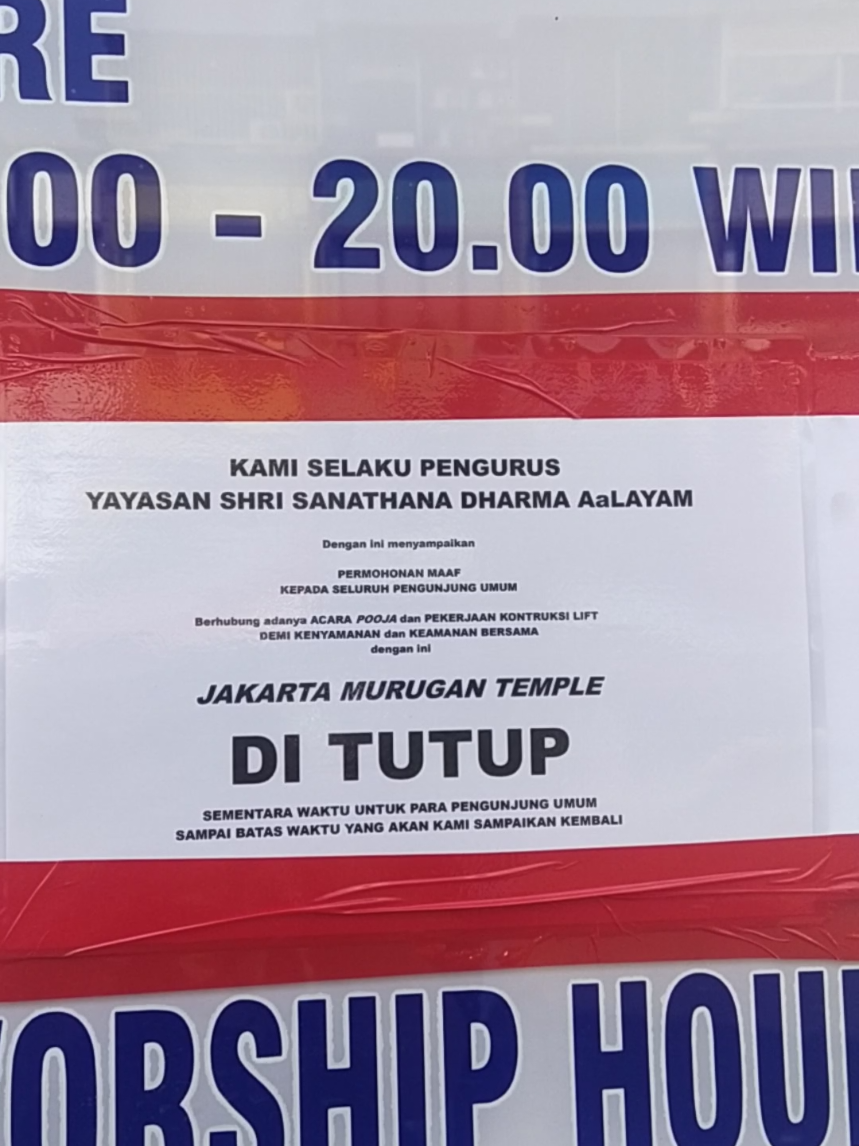 Kuil Murugan di TUTUP SEMENTARA ya gaEs.. sampai batas waktu yg belum bisa di tentukan.. jd menurut penjaga kuil, tempat ini ditutup dr Jumat 18juli 2025 dikarenakan pengunjung yg mem-bLudak.. Demikian info ini smoga bermanfaat🤗