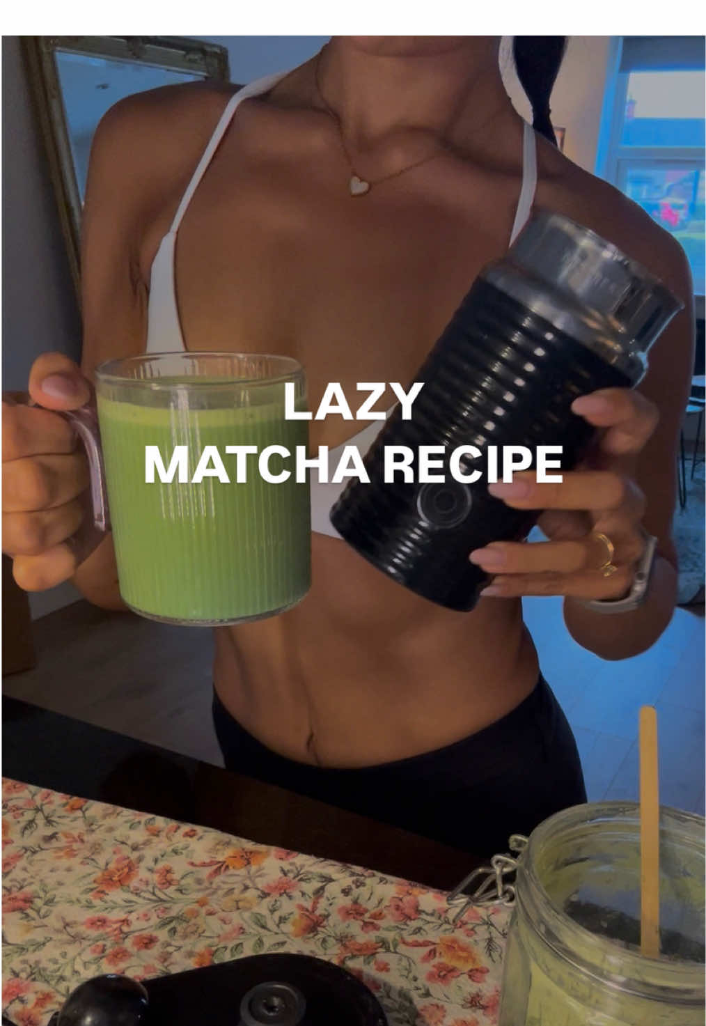 I love matcha so much but I can’t be getting the bamboo whisk out every time so here’s my lazy way to a hot matcha latte! #matcha 
