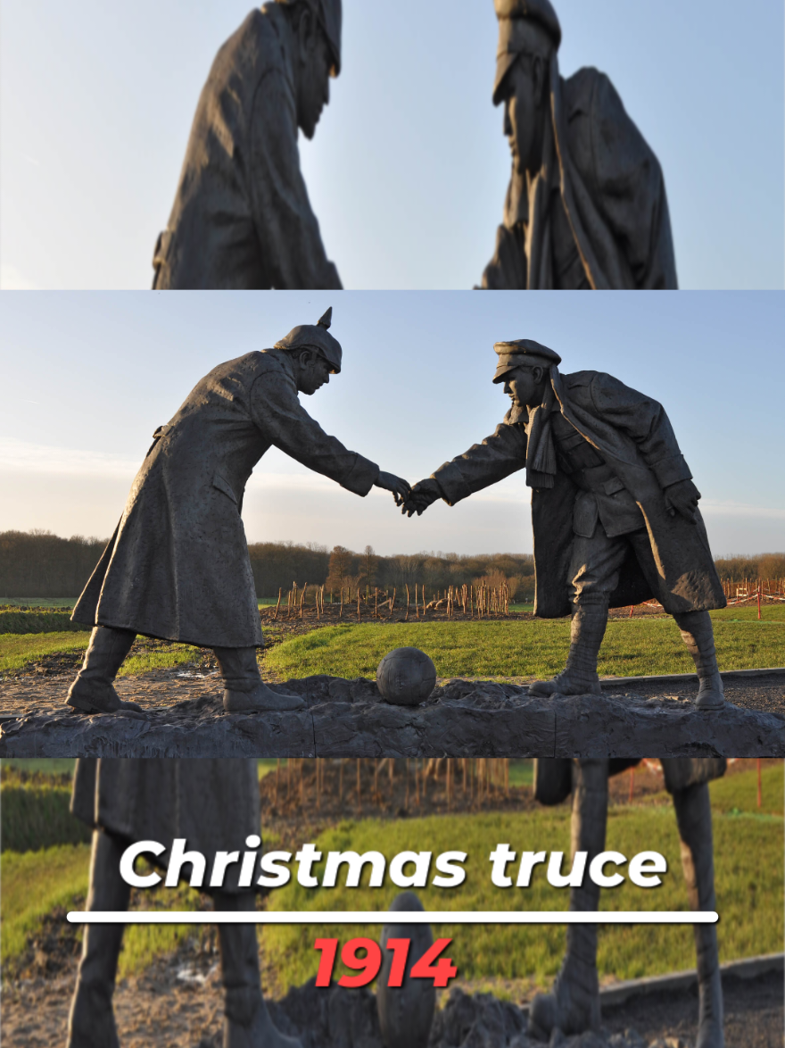 Christmas Truce adalah peristiwa gencatan senjata tidak resmi yang terjadi pada Perang Dunia I, tepatnya pada malam Natal 24–25 Desember 1914. Penjelasan Singkat: 🎄 Latar Belakang: Perang Dunia I telah berlangsung selama beberapa bulan. Pasukan Jerman dan Inggris saling berhadapan di parit-parit Eropa Barat. 🕊️ Peristiwa: - Malam Natal, tentara Jerman mulai menyanyikan lagu-lagu Natal seperti Silent Night dari parit mereka. - Tentara Inggris merespons dengan lagu Natal mereka. - Esok paginya (25 Desember), tentara dari kedua belah pihak keluar dari parit, berjabat tangan, bertukar hadiah seperti rokok dan makanan, bahkan bermain sepak bola bersama di tanah netral. ⚔️ Setelahnya: - Gencatan ini tidak disetujui oleh komando atas. - Truce berlangsung hanya 1–2 hari, setelah itu pertempuran berlanjut. Makna: Christmas Truce menjadi simbol kemanusiaan di tengah peperangan, menunjukkan bahwa rasa persaudaraan bisa melampaui permusuhan, meskipun hanya sementara. #cristmastruce #ww1 #fcaprhistory #fyp #he 