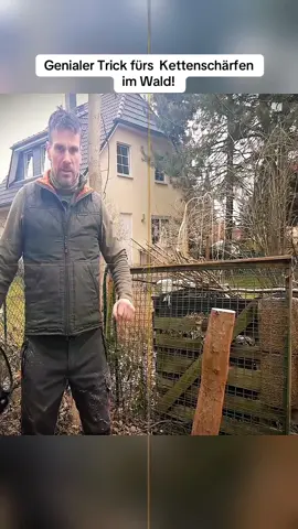 Genialer Trick fürs  Kettenschärfen im Wald!