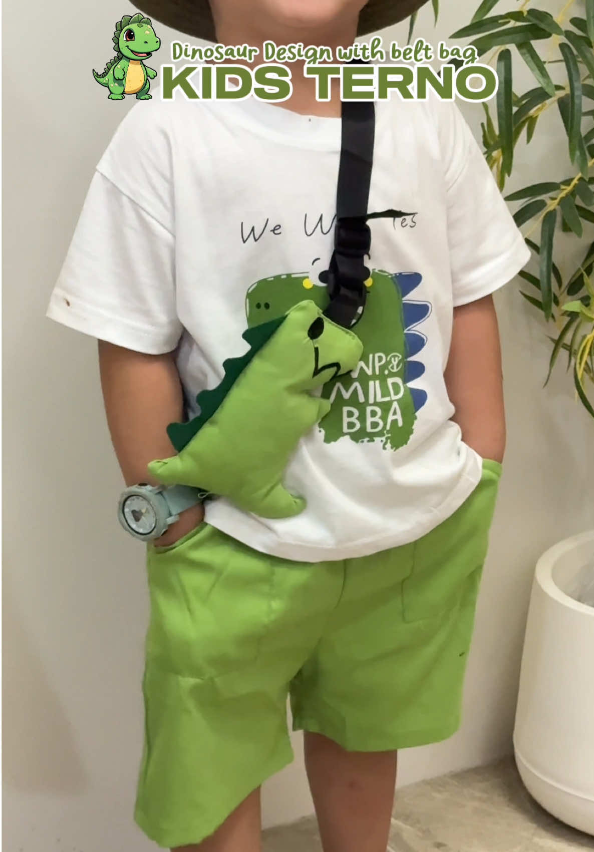 Cotton Terno for Kids Boy Dinosaur Style w/ dino sling toy fashion outfit 1-5yrs old. 🦖✨ #kidsoutfit #OOTD #Dinoprint #kidsootd #ootdforkids #ootdforkidsboy #fashionforkids #babyootd #kidsfashion #fashionkids #ootdsimple #kidsshirt #fyp
