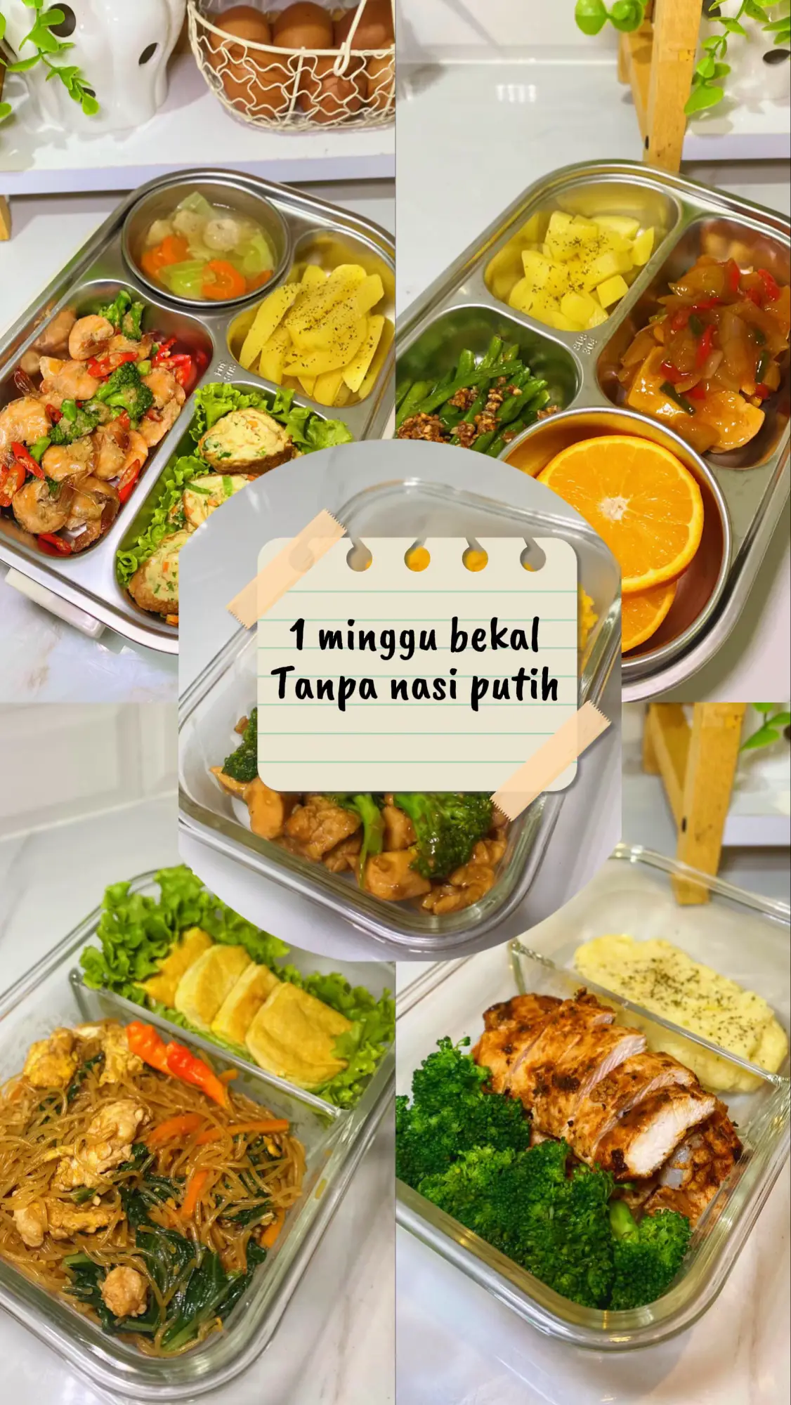 Semoga menginspirasi dan jangan bosen sama konten perbekalan ku yah 😊 #defisitkalori #dietlowbudget #menudiet #bekaldiet #lunchboxstainless 