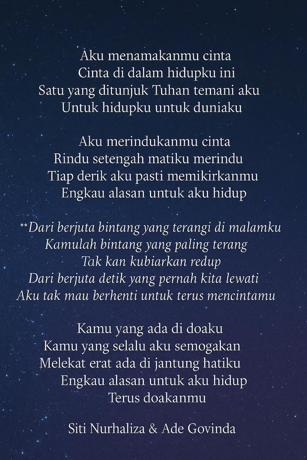 kalau aku menamakanmu cinta… kau nak pilih aku jadi bintang paling terang dalam hidup kau tak? 😉 #LaguCinta #LirikTikTok #MenamakanmuCinta #TikTokMalaysia  #cinta 