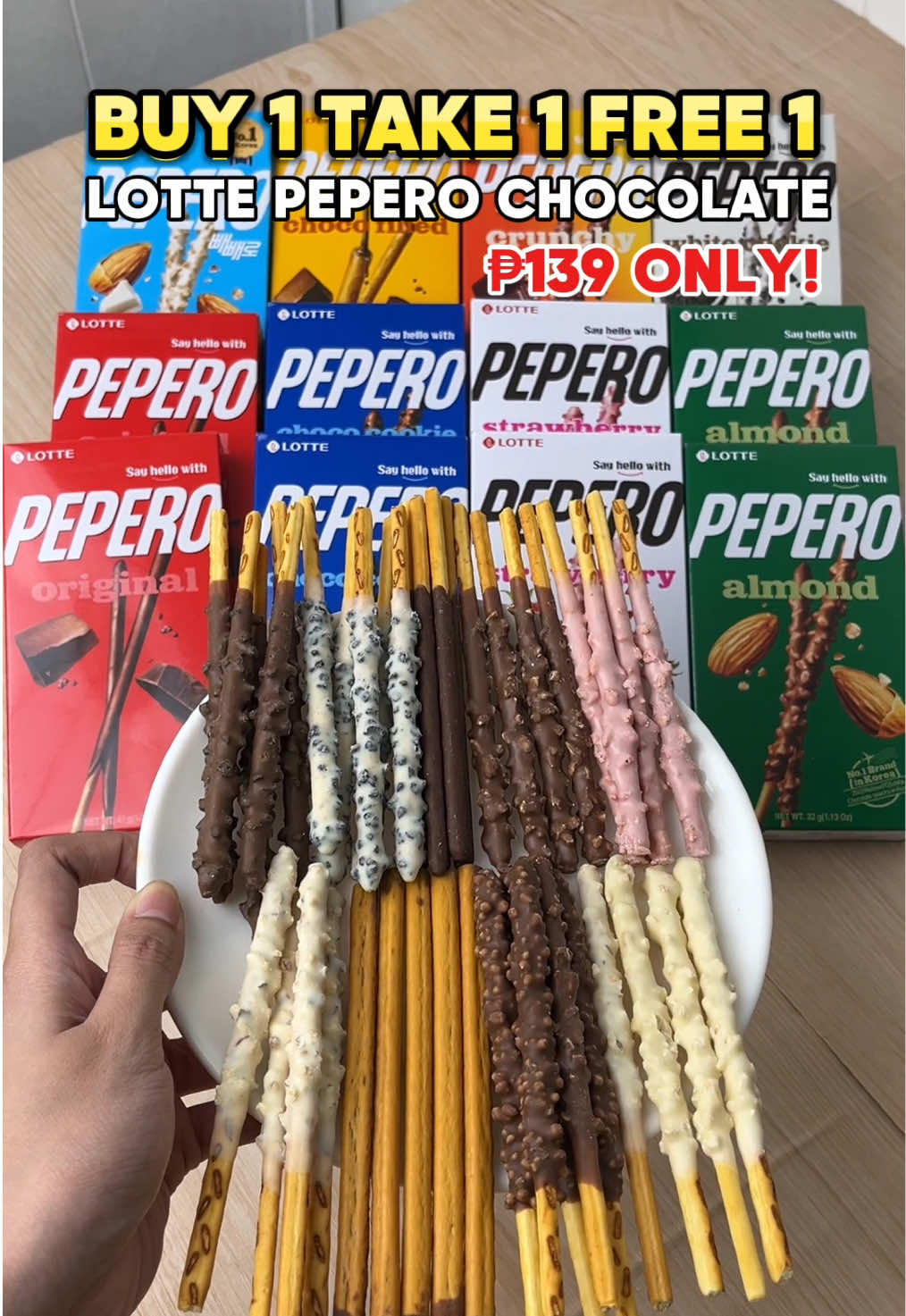 3 BOX ₱139 LANG‼️ Buy 1 Take 1 + FREE 1 pa.. sobrang sulit at mura! Paninda, pasalubong at snacks pwedeng pwede 😍 Order na kayo!  #pepero #lottepepero #peperochocolate #premiumchocolate #peperobuy1take1free1 #peperoalmond #chocolatesticks 