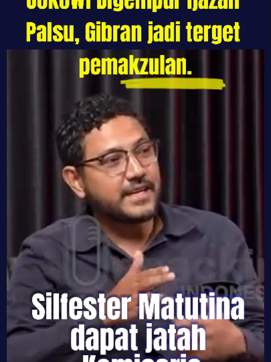 Silfester Matutina dapat jatah komisaris Apakah isu Ijaza Palsu yang menggempur Jokowi dan membaranya semangat para purnawirawan yang menyuarakan pemakzulan Gibran akan mendorong Dinasti Politik Jokowi ke tepi jurang kehancuran atau justru membuat Jokowi semakin dicintai masyarakat Indonesia. Para simpatisan Jokowi masih terus berusaha mempertahankan citra keluarga Jokowi dimata publik. Yang paling gigih bersuara 