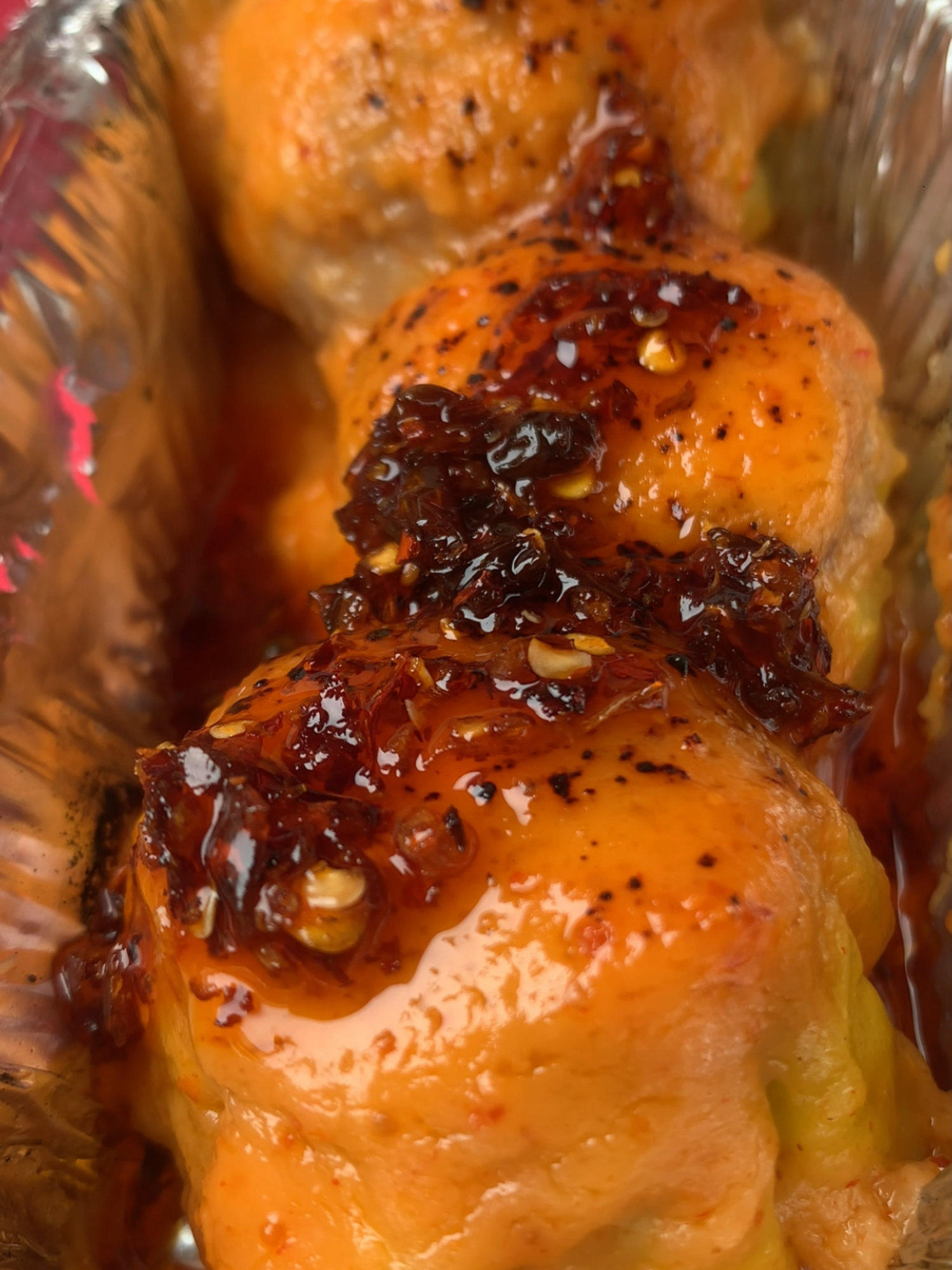 Dimsum mentai di campur chili oil itu juara sih  #chilioil #chilioilomalien #dimsummentai