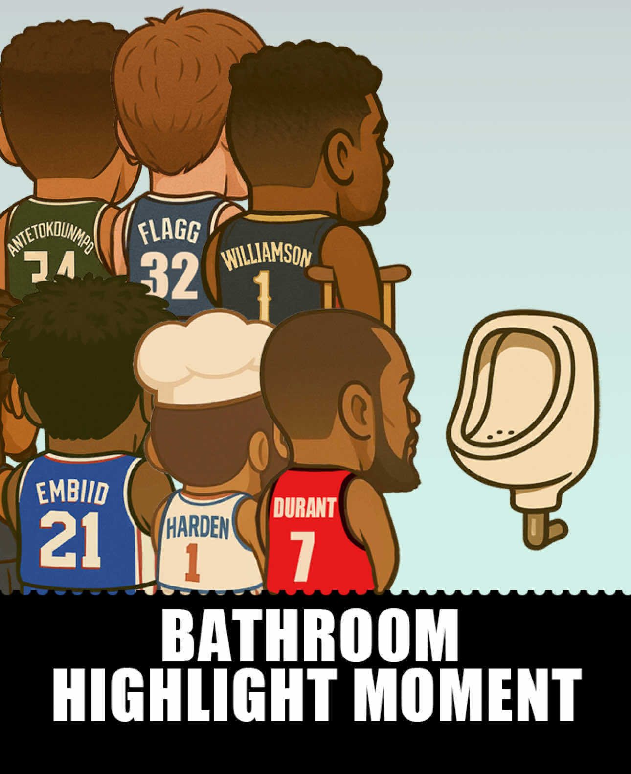 HOOP STARS：Bathroom highlight moment#NBA #curry #basketball 