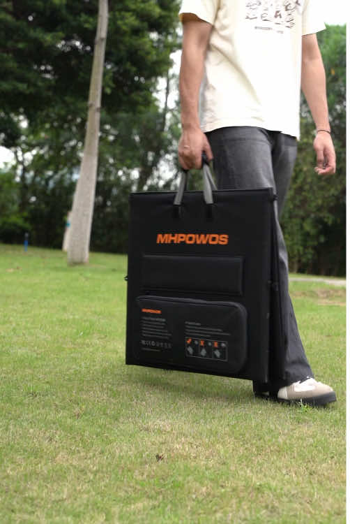 🏕️ Camping Trip = No Electricity? NOT Anymore! 120W Solar Panel Saves the Day! #solar #CampingHacks #SolarCamping #savemoney #panic #bushcraft #van #lightweight #boat #mhpowos 
