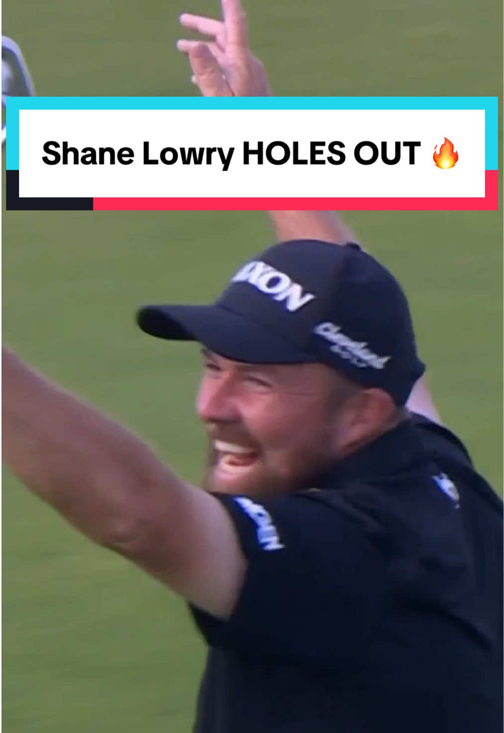 Shane Lowry was all smiles after holing out for birdie. 🐤🔥 📺 NBC & Peacock | The Open Championship #golf #theopen #openchampionship #golfshot #shanelowry #birdie 