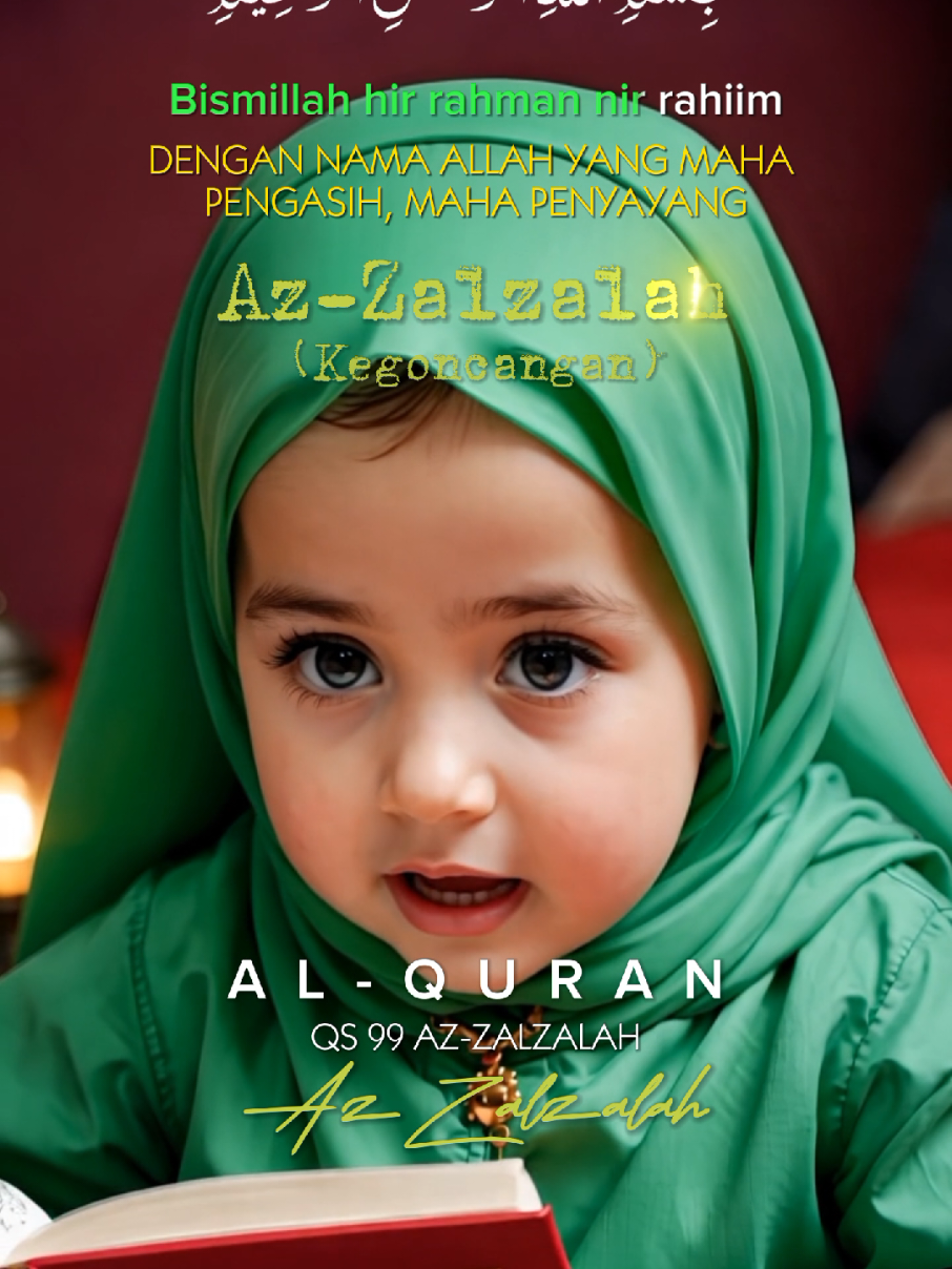 AZ ZALZALAH Surah 99 Bayi Ngaji Murottal Juz Amma.   Video Lipsync ini dibuat dari sebuah gambar ai. Picture: Photoleap, Audio Editor: SuperSound, Lipsync: Hedra, Video Editor: CapCut  #surah99 #azzalzalah #bayingaji #murottal #juzamma #lipsync 